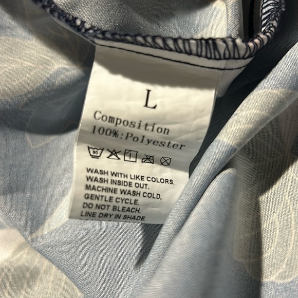 Long Floral Print Maxi Dress Two Tie Low Back Design Size Large - Picture 6 of 6